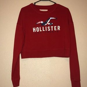 Cropped long sleeve Hollister top